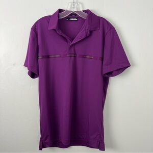 J.Lindeberg Purple Polo Shirt with Chest Detail